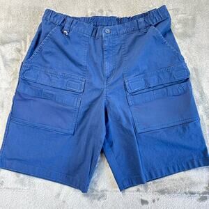 Columbia PFG Boys XL Shorts Half Moon Kids 18-20 Blue Cargo Fishing Hike Outdoor